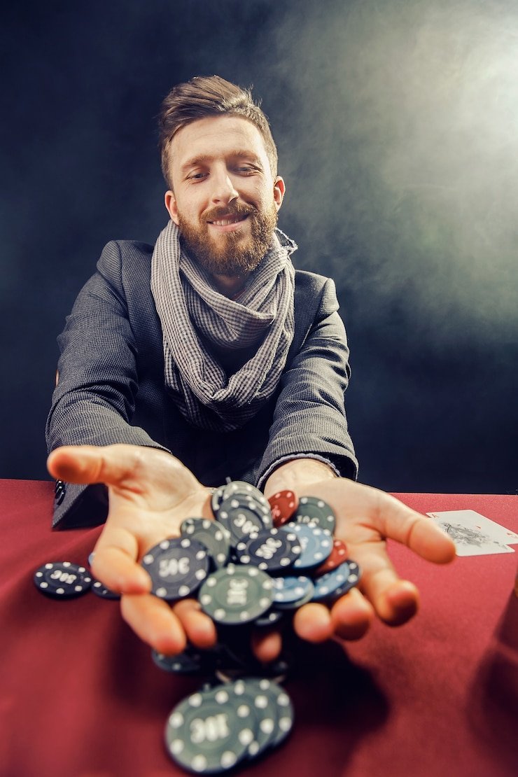 Live croupier managing European Roulette spin